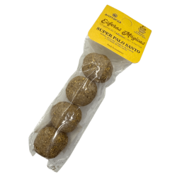 Esferas Mágicas Súper Palo Santo Aromanza Argentina - 4 bombitas defumación Ámbar, Almizcles, Maderas de Oriente y Palo Santo