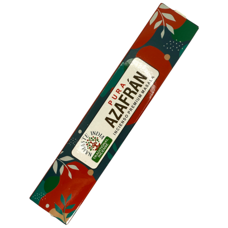 Incienso Puro Azafrán Namaste India Premium Masala - Cajetilla de 15gr.