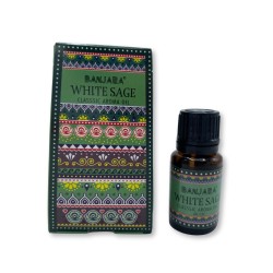 Huile parfumée à la sauge blanche Banjara 10ml.