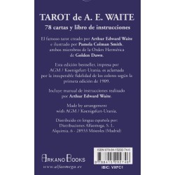 A.E. Waite Tarot Cards Blue Case Illustrated by P.C. Smith - 78 de cărți și manual de instrucțiuni