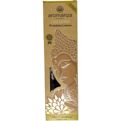 Incienso Tibetano Limón Abre Caminos Inciensos Aromanza Argentina - Sahumerio artesanal 8 varillas extra gruesas artesanales