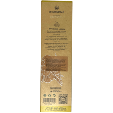 Encens Tibétain Citron Ouvre les Chemins de l’Encens Aromanza Argentina - Encens artisanal 8 bâtonnets extra épais faits à la ma