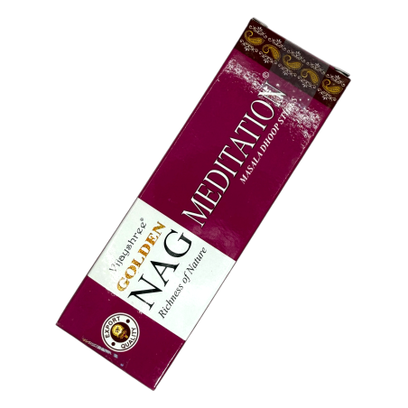 GOLDEN NAG Incense Dhoop Meditation - Masala Dhoop Sticks - 1 pack of 10 bars