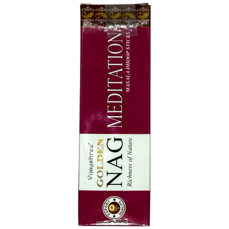 GOLDEN NAG Incense Dhoop Meditation - Masala Dhoop Sticks - 1 pack of 10 bars