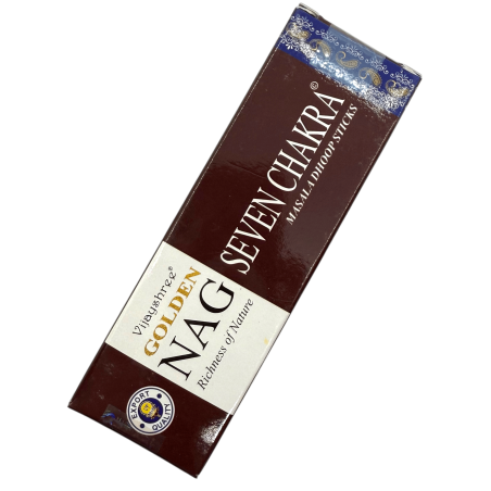 GOLDEN NAG Dhoop Incense Seven Chakras - Masala Dhoop Sticks - 1 pack of 10 bars
