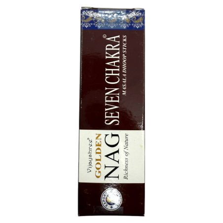 GOLDEN NAG Dhoop Incense Seven Chakras - Masala Dhoop Sticks - 1 pack of 10 bars