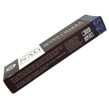 GOLDEN NAG Dhoop Incense Seven Chakras - Masala Dhoop Sticks - 1 pack of 10 bars