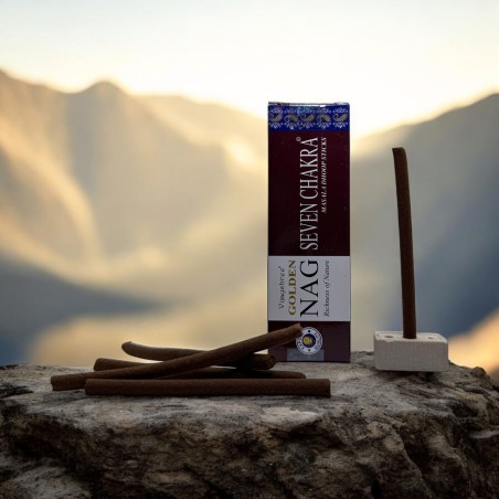 GOLDEN NAG Dhoop Weihrauch Sieben Chakren - Masala Dhoop Sticks - 1 Packung mit 10 Riegeln