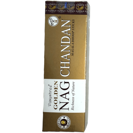 Incenso GOLDEN NAG Chandan Dhoop - Bastoncini Masala Dhoop - 1 confezione da 10 barrette