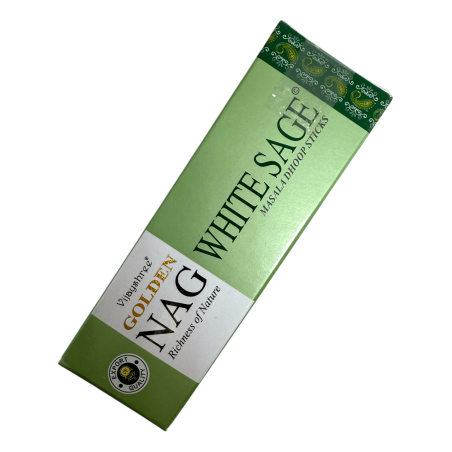 GOLDEN NAG White Sage Dhoop Wierook - Masala Dhoop Sticks - 1 verpakking van 10 repen