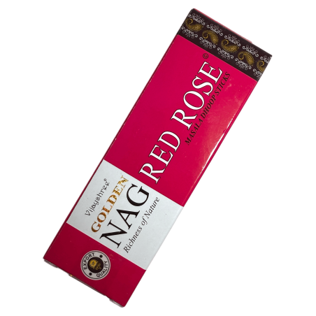 Incenso GOLDEN NAG Dhoop Roses - Palitos Masala Dhoop - 1 pacote de 10 barras