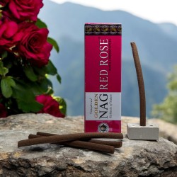 GOLDEN NAG Incienso Dhoop Rosas - Masala Dhoop Sticks - 1 paquet de 10 barretes