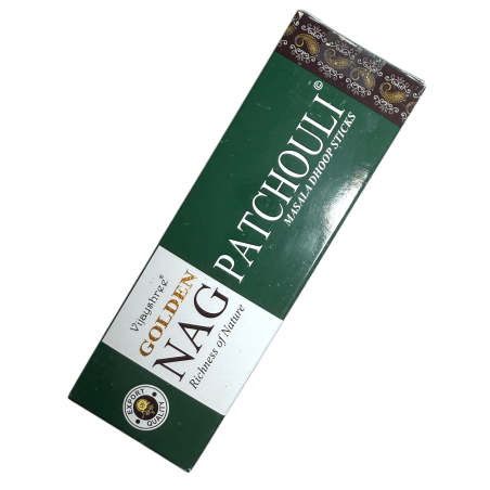 GOLDEN NAG Encens Patchouli Dhoop - Masala Dhoop Sticks - 1 paquet de 10 barres