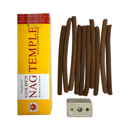 GOLDEN NAG Dhoop Temple Incense - Masala Dhoop Sticks - 1 pack of 10 sticks