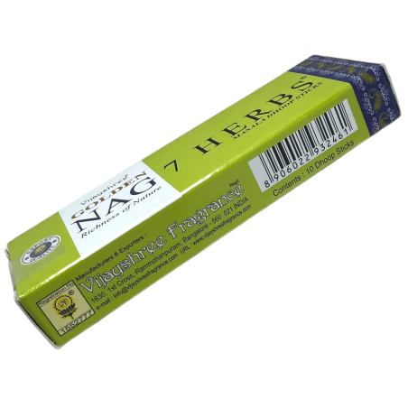 GOLDEN NAG Incienso Dhoop 7 Hierbas - Masala Dhoop Sticks - 1 paquete de 10 barritas