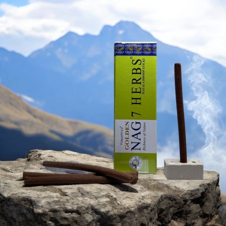 GOLDEN NAG Incienso Dhoop 7 Hierbas - Masala Dhoop Sticks - 1 paquete de 10 barritas