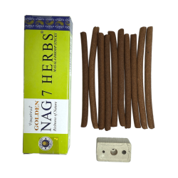 GOLDEN NAG Incienso Dhoop 7 Hierbas - Masala Dhoop Sticks - 1 paquete de 10 barritas