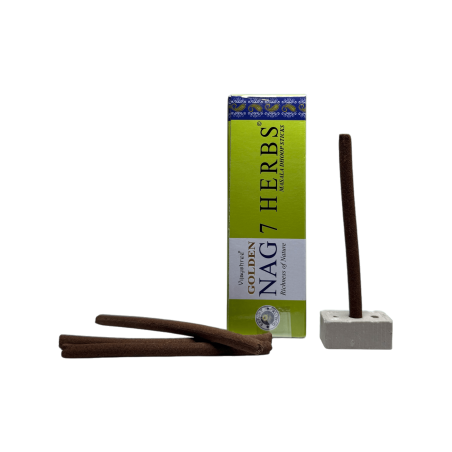 GOLDEN NAG Encens Dhoop 7 Herbes - Masala Dhoop Sticks - 1 paquet de 10 barres