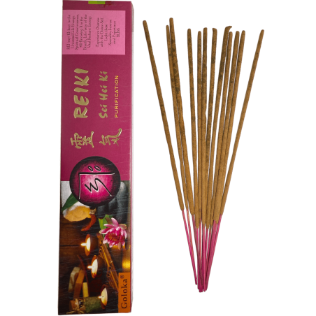 GOLOKA Incienso Reiki Sei Hei Ki - Purificación - 1 cajetilla de 15g