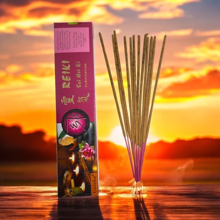 GOLOKA Incienso Reiki Sei Hei Ki - Purificación - 1 cajetilla de 15g