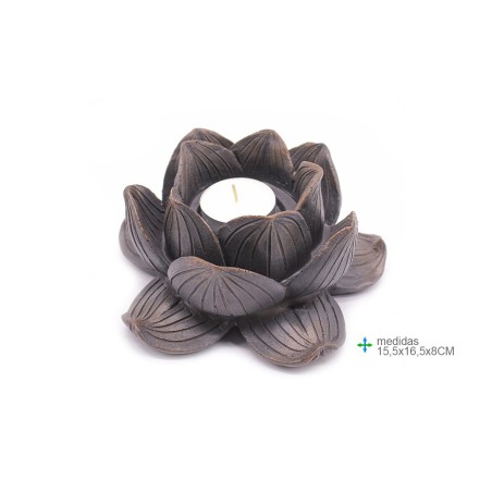 Lotus Flower Resin Candle Holder 15.5x16x5x8cm