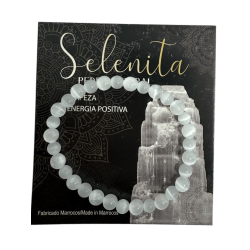Selenit Naturstein Armband 6mm - Reinigung und positive Energie