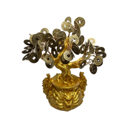 Arbre de l'Abundància Resina 7x11x18cm amb monedes del I Ching - Feng Shui Decoració Atrae Dinero