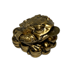 Gripau de la Riquesa Chan Chu - Diners, Prosperitat i Protecció - 5,5x5x4cm - Feng Shui Inclou Moneda