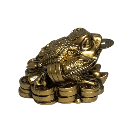 Chan Chu Wealth Toad - Money, Prosperity and Protection - 5.5x5x4cm - Feng Shui Includes Coin
