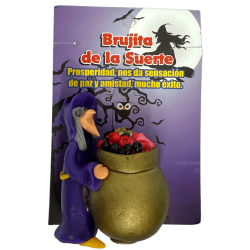 Lucky Witch with Cauldron 6x5cm - Esoteric Amulet HOSTENATURA - Prosperity, Peace, Friendship and Success