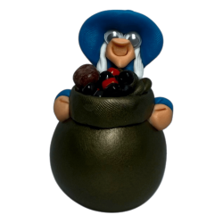 Wish-Fulfilling Witch with Cauldron 6x5cm - Esoteric Amulet HOSTENATURA - Creativity, Optimism, Good Mood, and Fulfilling Wishes