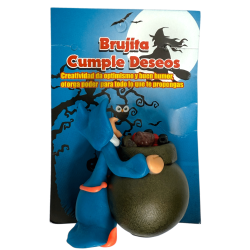 Wish-Fulfilling Witch with Cauldron 6x5cm - Esoteric Amulet HOSTENATURA - Creativity, Optimism, Good Mood, and Fulfilling Wishes