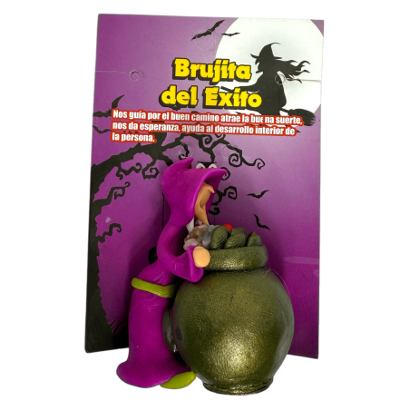 Success Witch with Cauldron 6x5cm - Esoteric Amulet HOSTENATURA - Good Path, Good Luck, Hope and Development