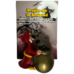 Friendship Witch with Cauldron 6x5cm - Esoteric Amulet HOSTENATURA - Preserves union, strength, strength, courage and friends