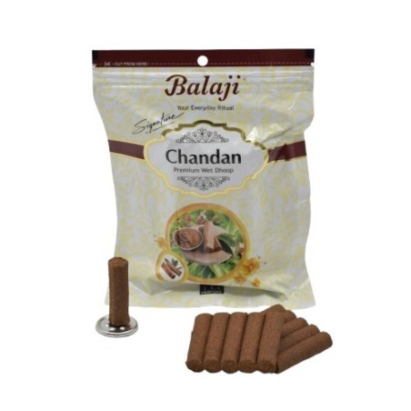 Incienso Dhoop Chandan Balaji Signature Premium - Sobre con 20 barritas de incienso dhoop