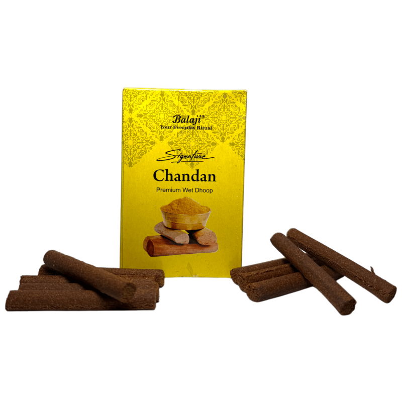 Dhoop Chandan Balaji Signature Premium Incense - Box with 10 dhoop incense sticks-BALAJI INCENSE-HOSTENATURA