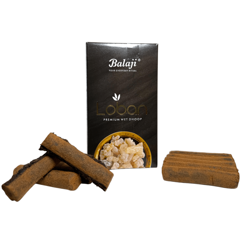 Incenso Premium Dhoop Loban Balaji Premium Wet Dhoop - Caixa com 10 incensos dhoop-INCENSO BALAJI-HOSTENATURA