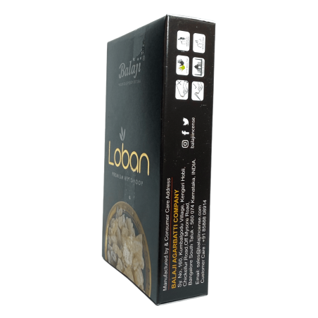 Tămâie Premium Dhoop Loban Balaji Premium Wet Dhoop - Cutie cu 10 bețișoare de tămâie dhoop