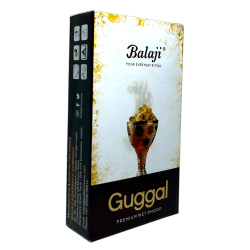 نخب بخور فاخر Dhoop Guggal Balaji Premium Wet Dhoop - صندوق مع 10 أعواد بخور