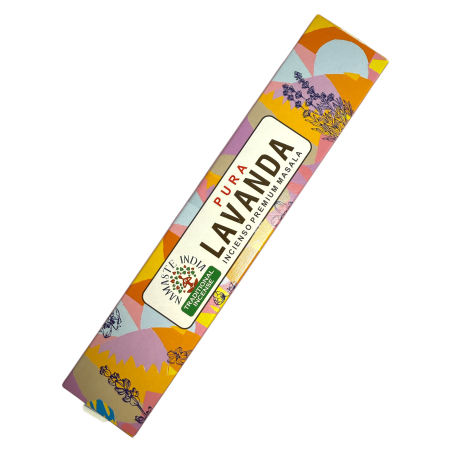 Incienso Puro Lavanda Namaste India Premium Masala - Cajetilla de 15gr.