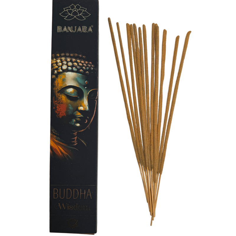 Buddha Rökelse Visdom BANJARA - 1 förpackning med 15gr sandelträ rökelse Masala-Banjara Buddha rökelse-HOSTENATURA