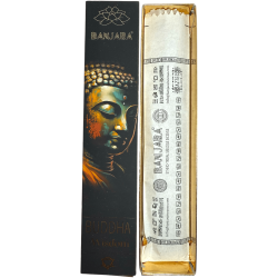 Buddha Räucherstäbchen Weisheit BANJARA - 1 Packung 15gr Sandelholz Räucherstäbchen Masala