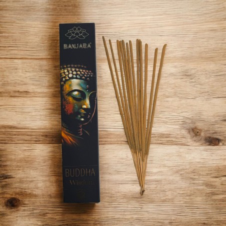 Incienso Buddha Sabiduría BANJARA - 1 Cajetilla de 15gr Incienso Sándalo Masala