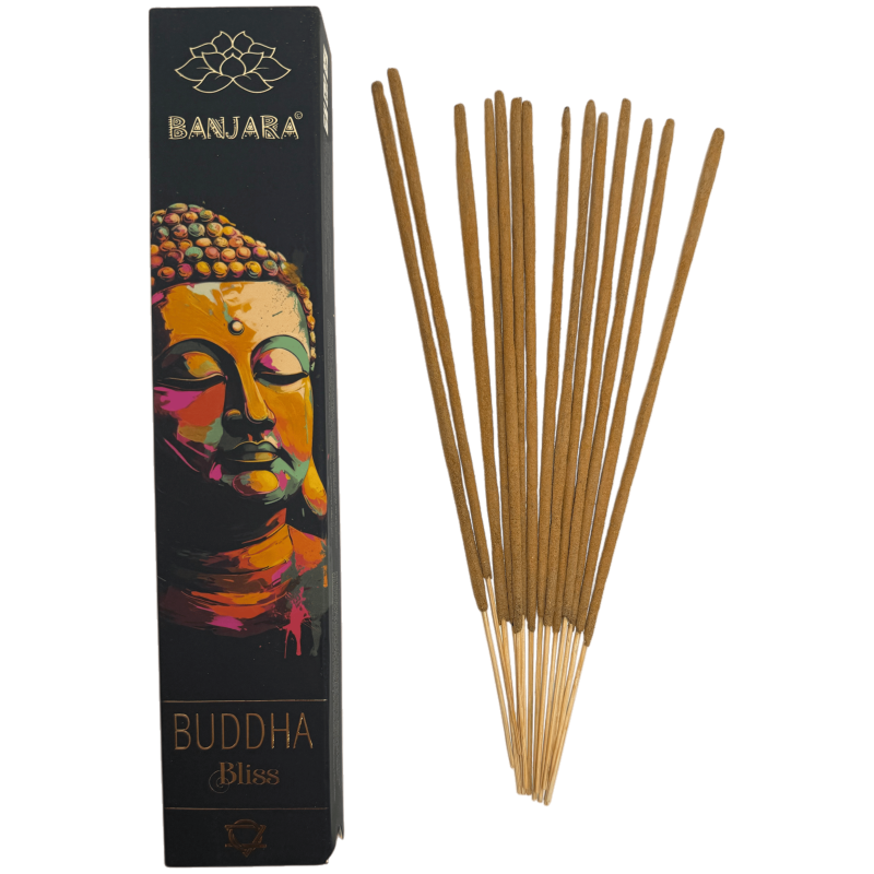 Incienso Buddha Dicha BANJARA - 1 Cajetilla de 15gr Incienso Rosa y Jazmín Masala-Inciensos Banjara Buddha-HOSTENATURA