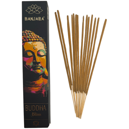 Incenso de Buda Bliss BANJARA - 1 Pacote de 15gr Incenso Rosa e Jasmim Masala