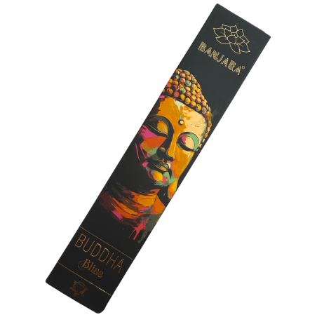 Buddha Räucherstäbchen Glückseligkeit BANJARA - 1 Packung mit 15gr Rosa Räucherstäbchen und Jasmin Masala