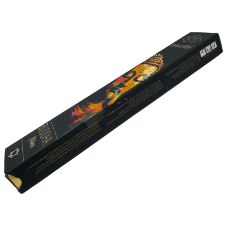 Buddha Räucherstäbchen Glückseligkeit BANJARA - 1 Packung mit 15gr Rosa Räucherstäbchen und Jasmin Masala
