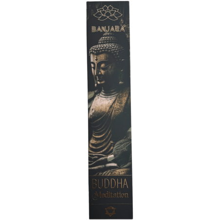 Buddha Räucherstäbchen Meditation BANJARA - 1 Packung 15gr Räucherstäbchen Patchouli und Eukalyptus Masala