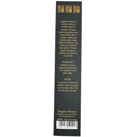 Boeddha Wierook Meditatie BANJARA - 1 pakje 15gr Wierook Patchouli en Eucalyptus Masala