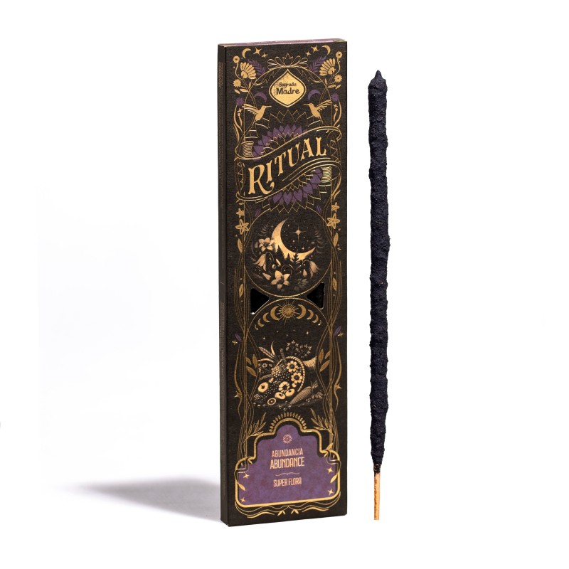 Incense Ritual Abundance Holy Mother Super Flora - 6 thick sticks of approximately 1h duration-Incienso Ritual Sagrada Madre-HOSTENATURA